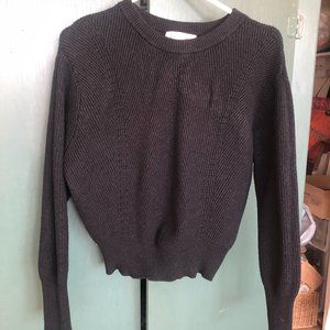 Philosophy Black Cropped Sweater Large